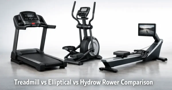 Treadmill, Elliptical, and Hydrow Rower