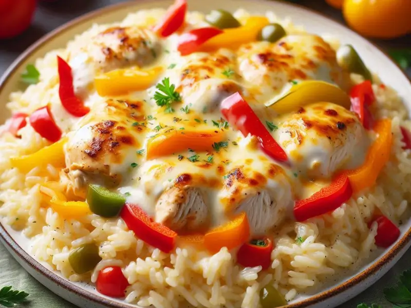 Creamy Cheesy Chicken and Rice