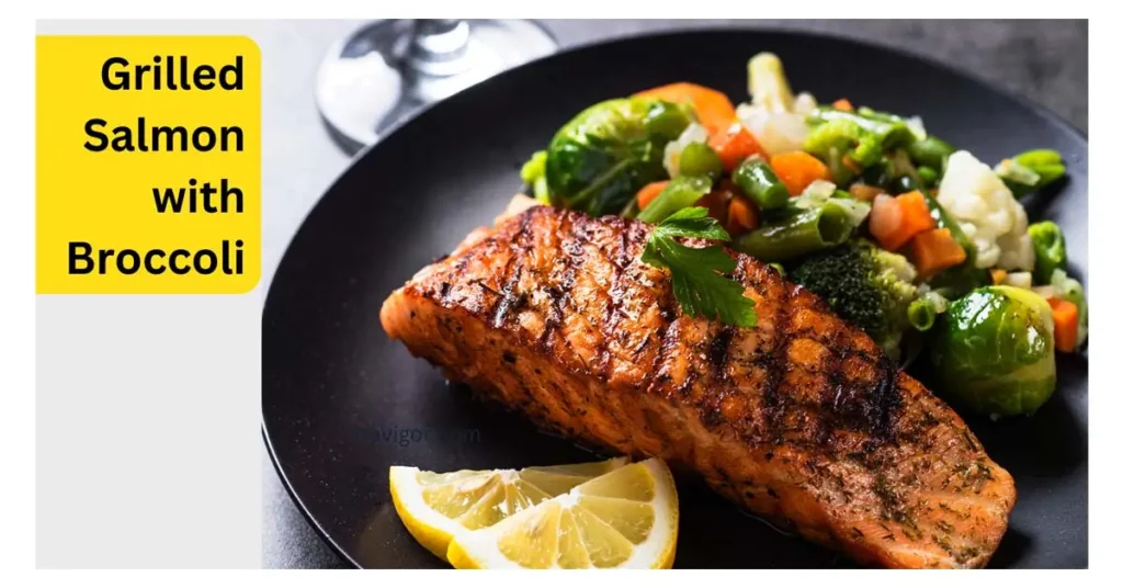 Grilled Salmon with Broccoli