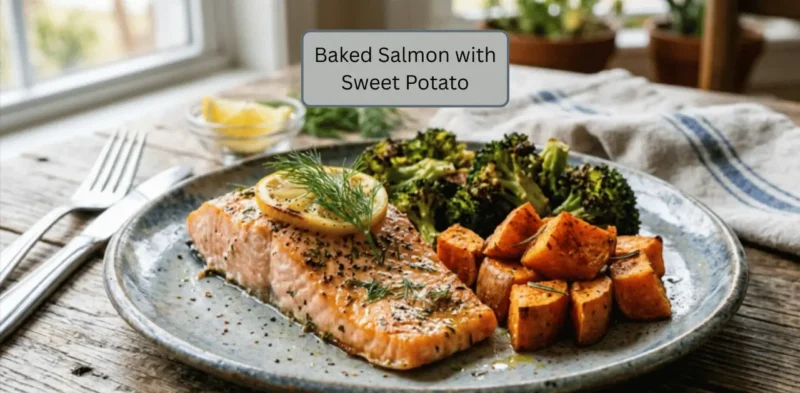 Baked Salmon with Sweet Potato