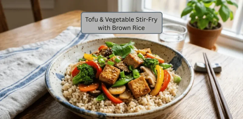 Tofu & Vegetable Stir-Fry with Brown Rice