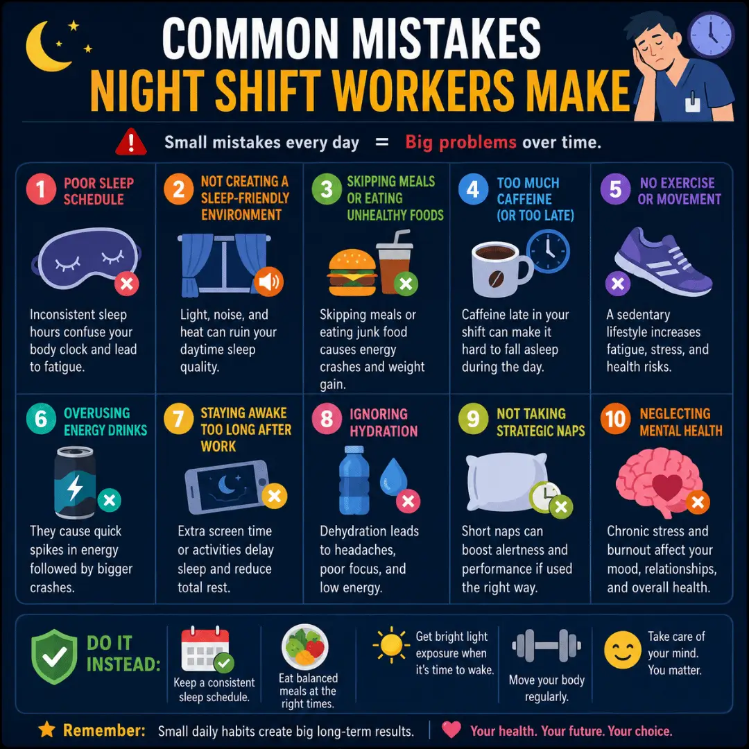 Common Mistakes Night Shift Workers Make