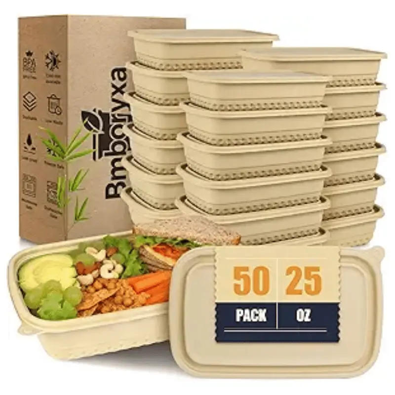 50-Pack Meal-Prep Containers Reusable